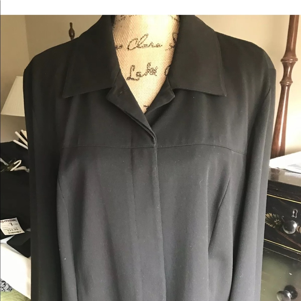 Talbots jacket with covered placket BLACK 12W